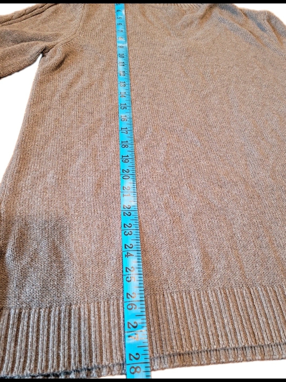Croft & Barrow Women’s XL Gray Cable Knit V Neck Cotton Blend Sweater - Picture 7 of 8